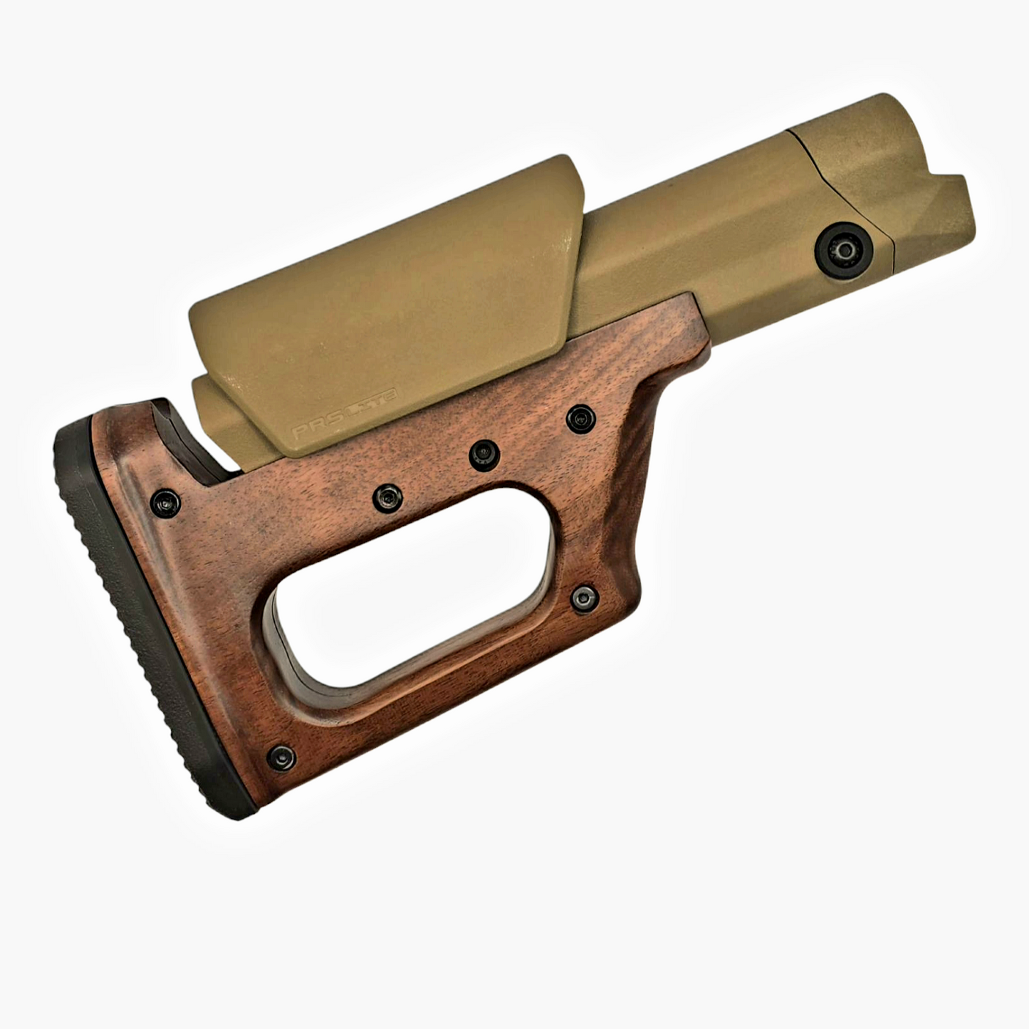 CNC Machined Wood AR-15 stock from JMK Customs