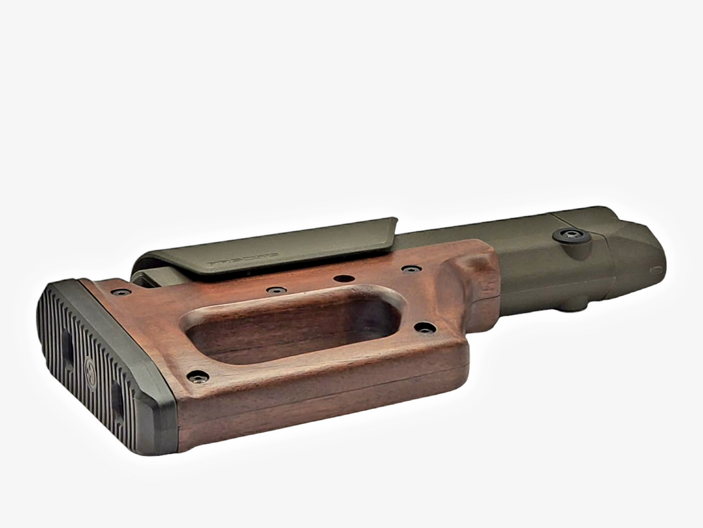 CNC Machined Wood AR-15 stock from JMK Customs
